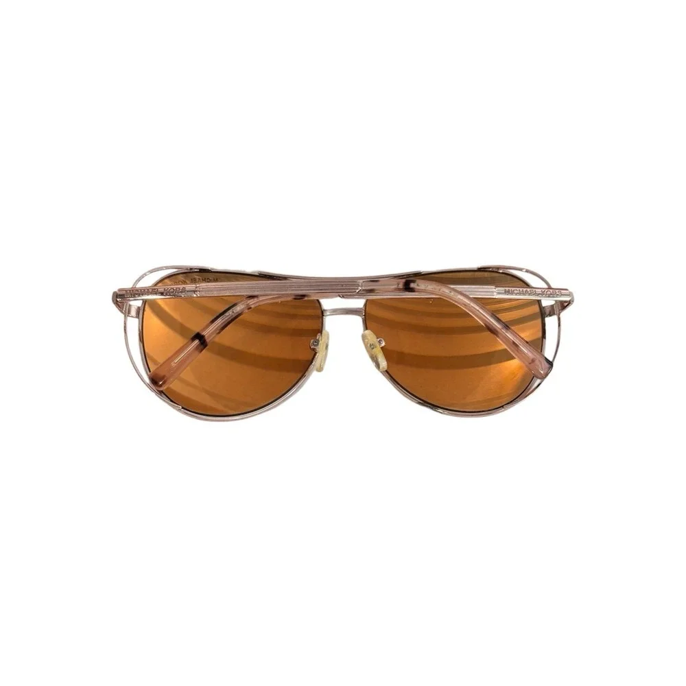 Michael Kors Sunglasses MK1024 Lai Aviator Rose Gold Mirrored Lens 58mm Case